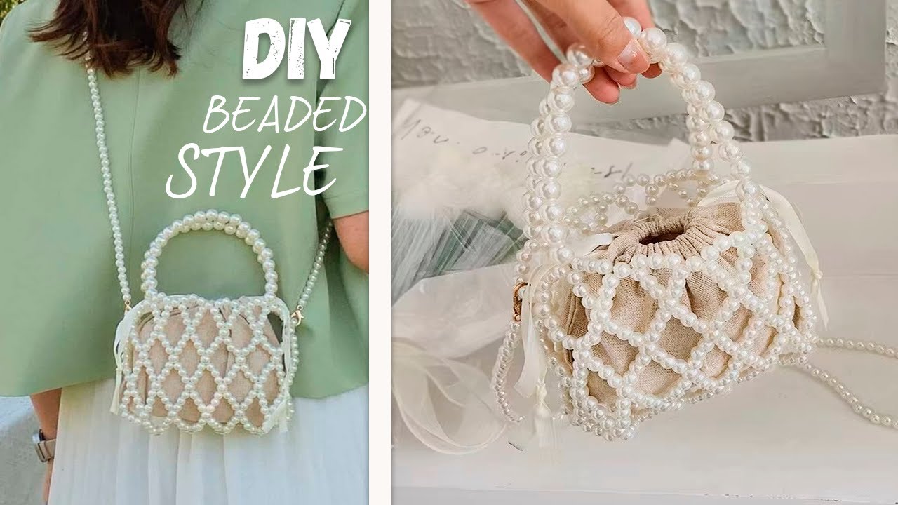 DIY Elegant Beaded Bag Tutorial With Purse Cloth Inside