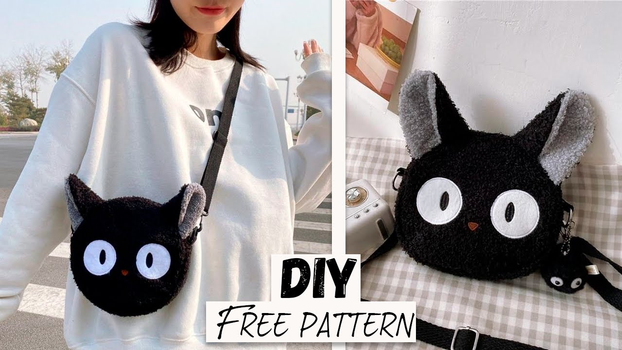DIY Super Cute Cat Purse Bag Tutorial At home making | Korean Style Bag