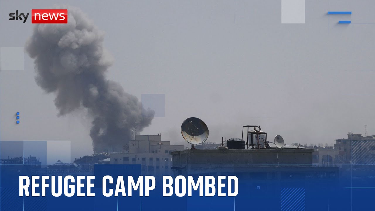 Dozens killed in Israeli strikes on Gaza town and refugee camp