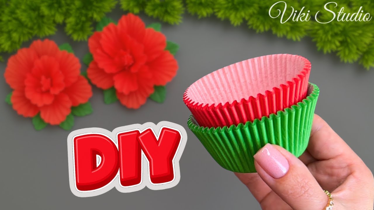 Easy Craft Ideas DIY Cupcake Liner Flowers 🌿🌺