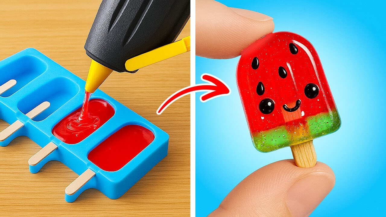 🍉 EASY GLUE GUN HACKS & CRAFTS FOR HOME & SCHOOL! 🏠📚