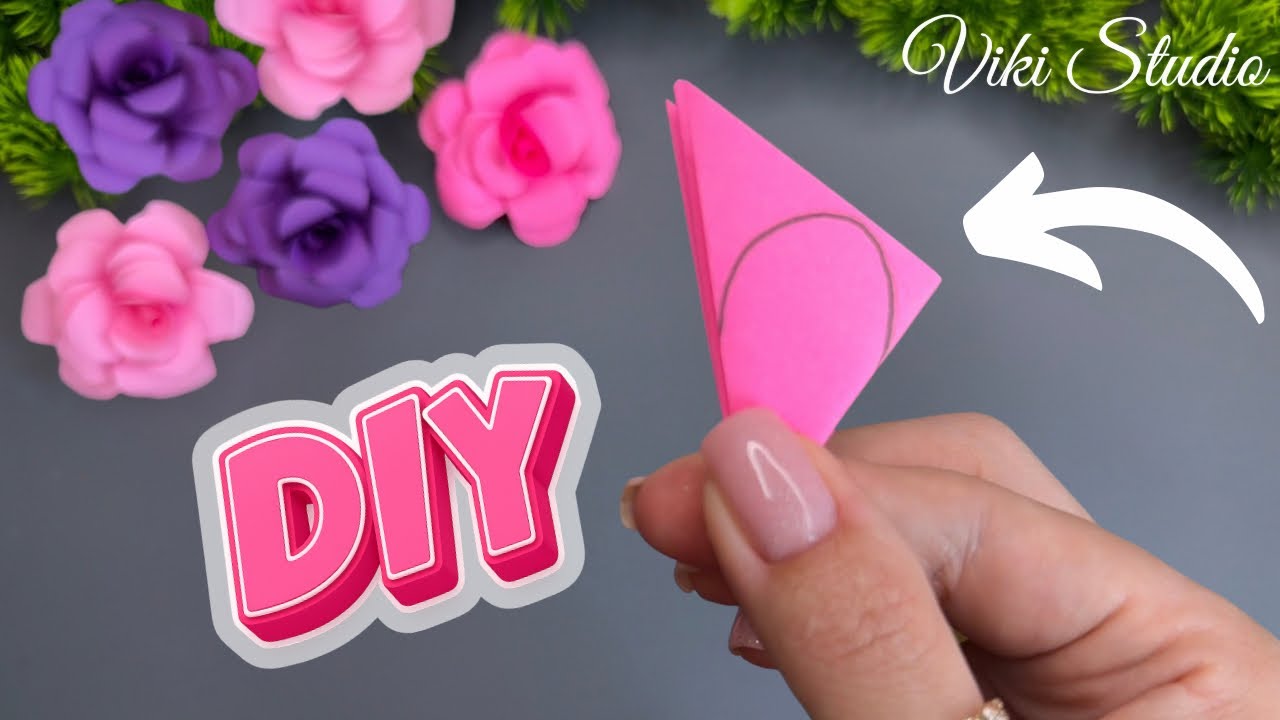 EASY Paper Flowers DIY | How to Make Beautiful Paper Roses Craft Tutorial