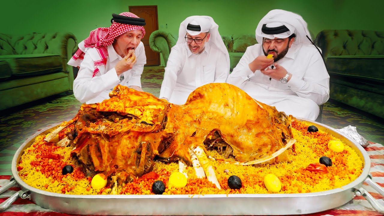 Huge MEAT JACUZZI for 2,000 People!! Middle Eastern Wedding Food!! 🇶🇦