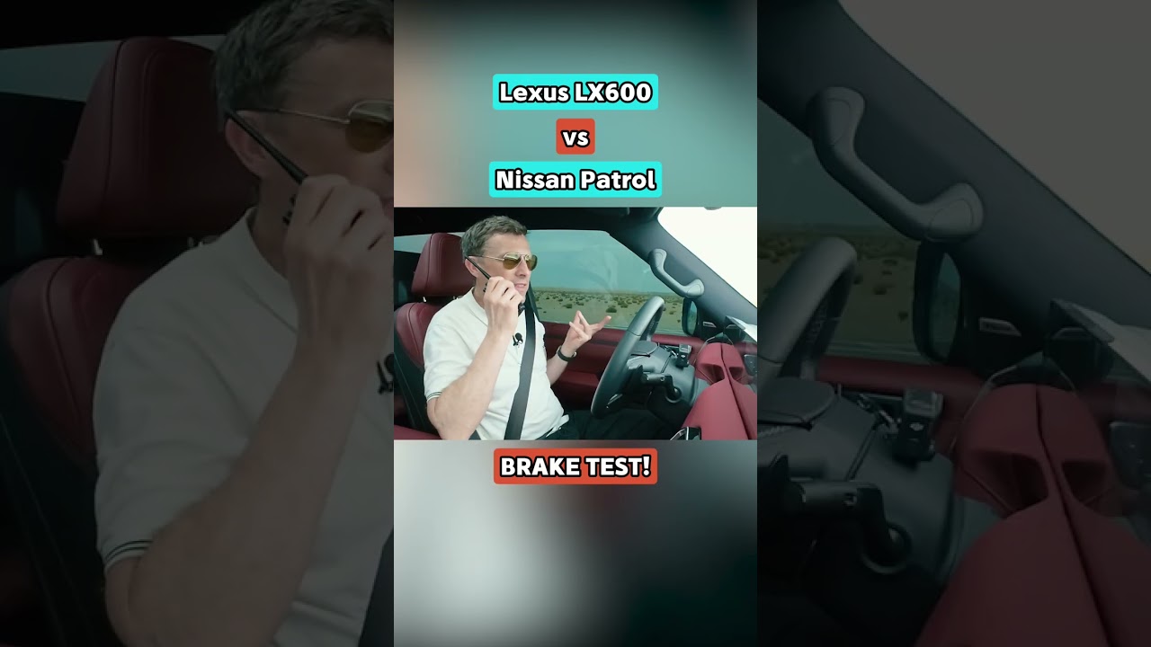 Lexus LX600 vs Nissan Patrol brake test!