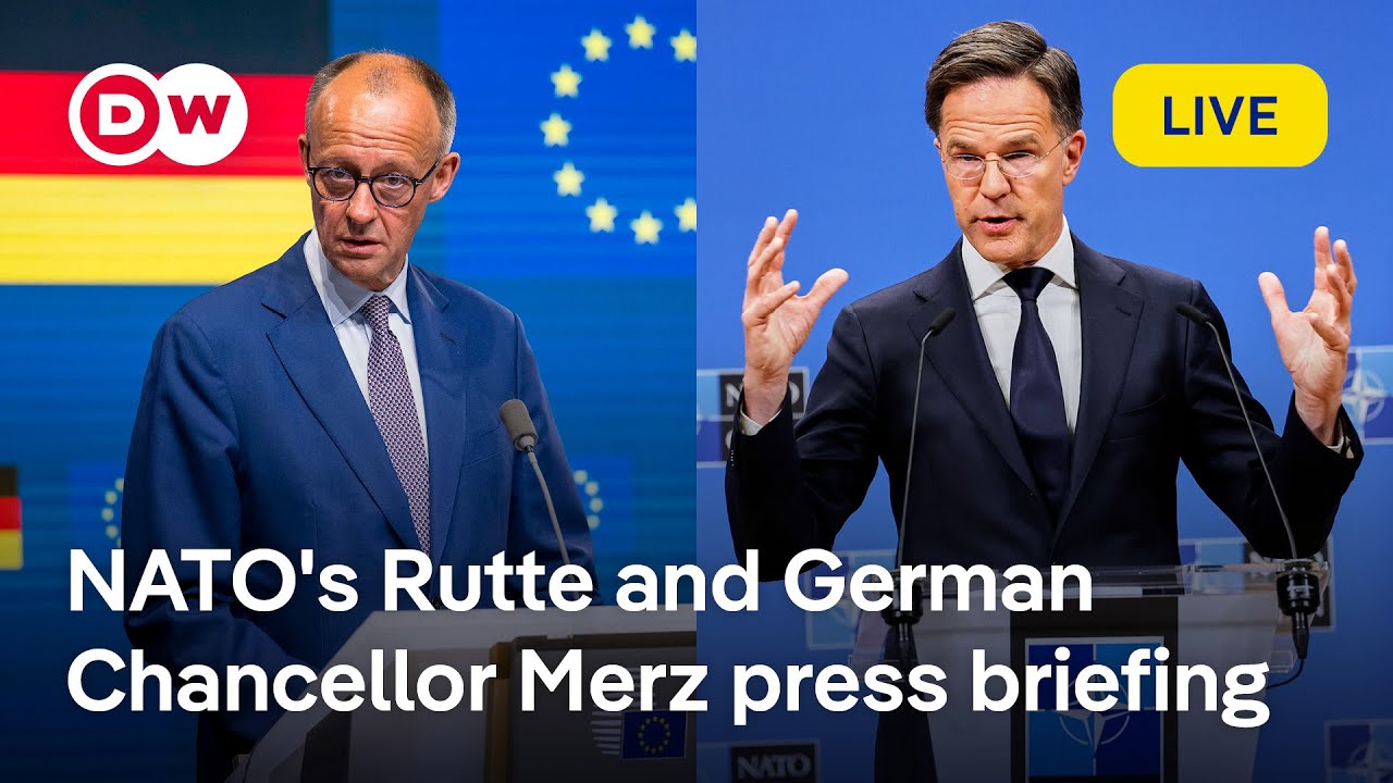 Live: NATO’s Rutte and German Chancellor Merz brief the press on their meeting | DW News