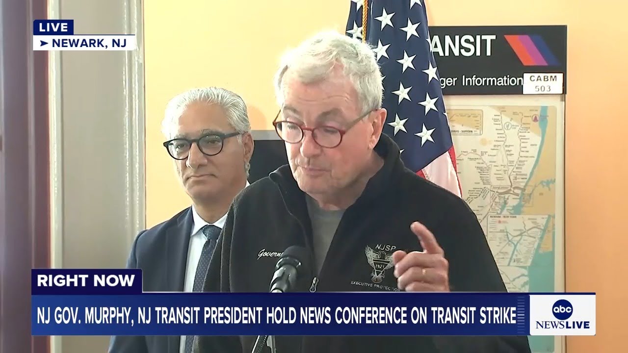 LIVE: NJ Gov. Murphy, NJ Transit president hold joint news conference on transit strike