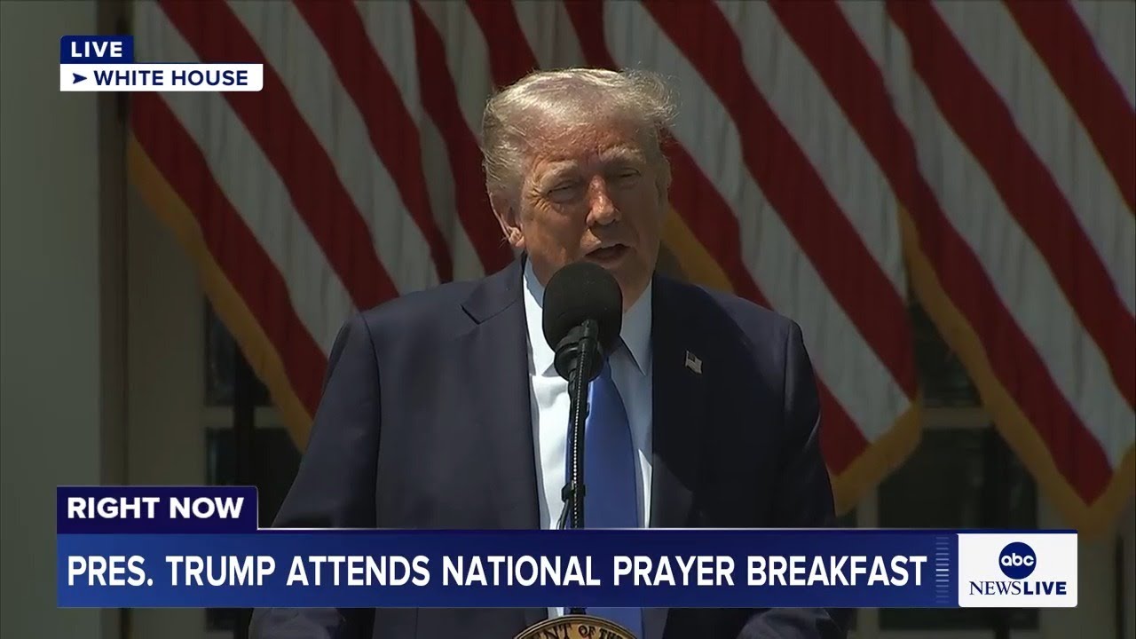 LIVE: Pres. Trump attends National Prayer Breakfast in the Rose Garden