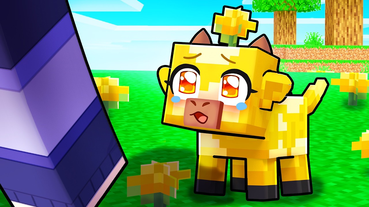 Playing as a BABY MOOBLOOM in Minecraft!