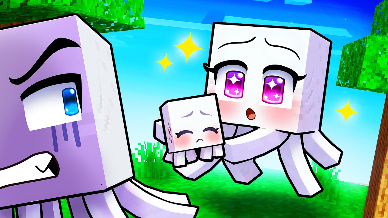 Playing as a HAPPY GHAST Family in Minecraft!