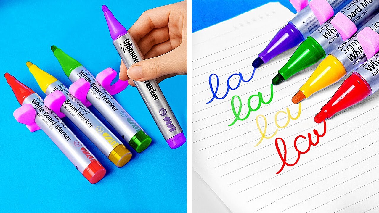 🌈 RAINBOW SCHOOL HACKS! DIY Supplies That’ll Brighten Your Desk 🎒🎉