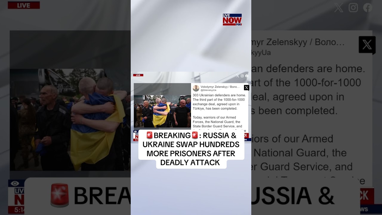 Russia and Ukraine exchanged hundreds more prisoners on Sunday. #russia #ukriane #breakingnews