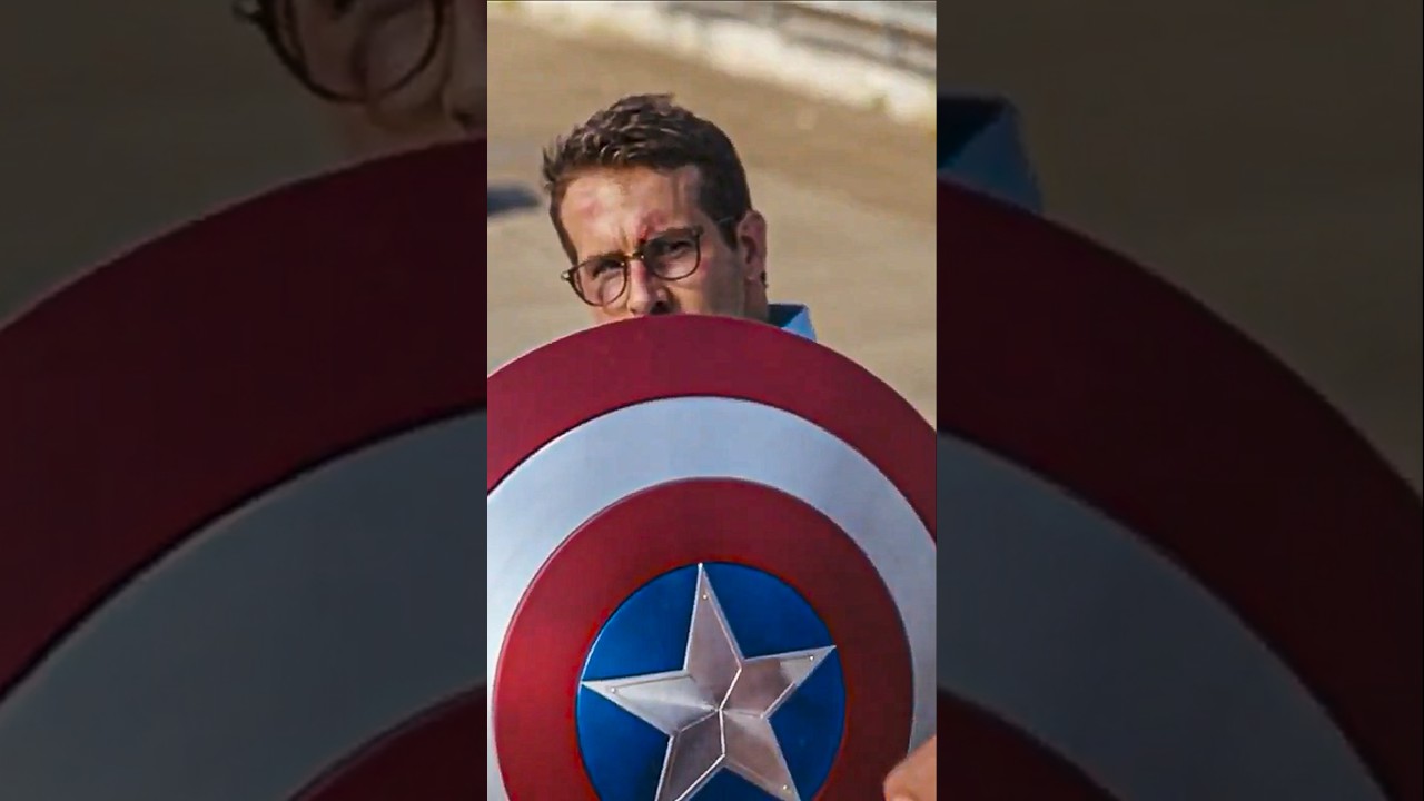 Ryan Reynolds Uses Captain America’s Shield 👀