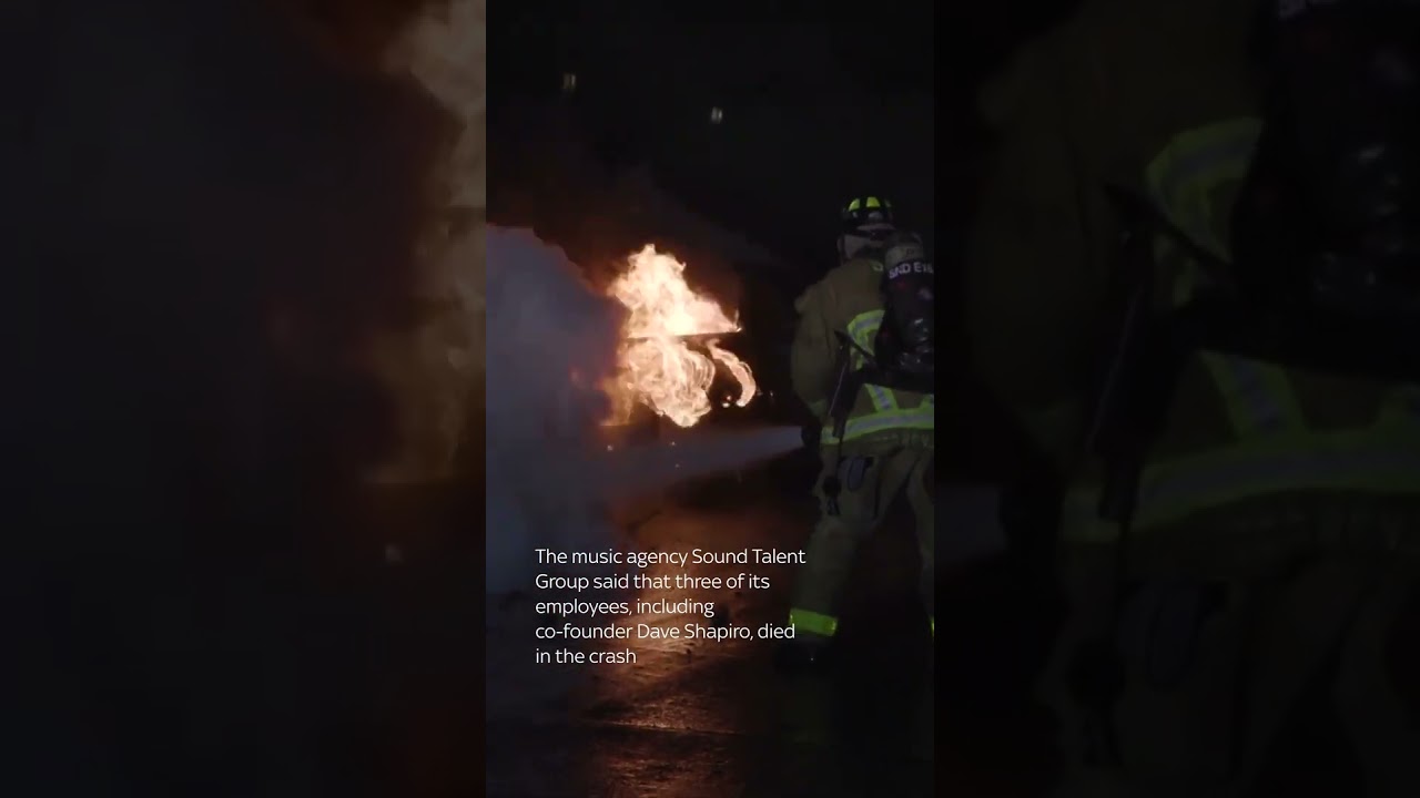 San Diego: CCTV captures ball of fire moments after deadly plane crash