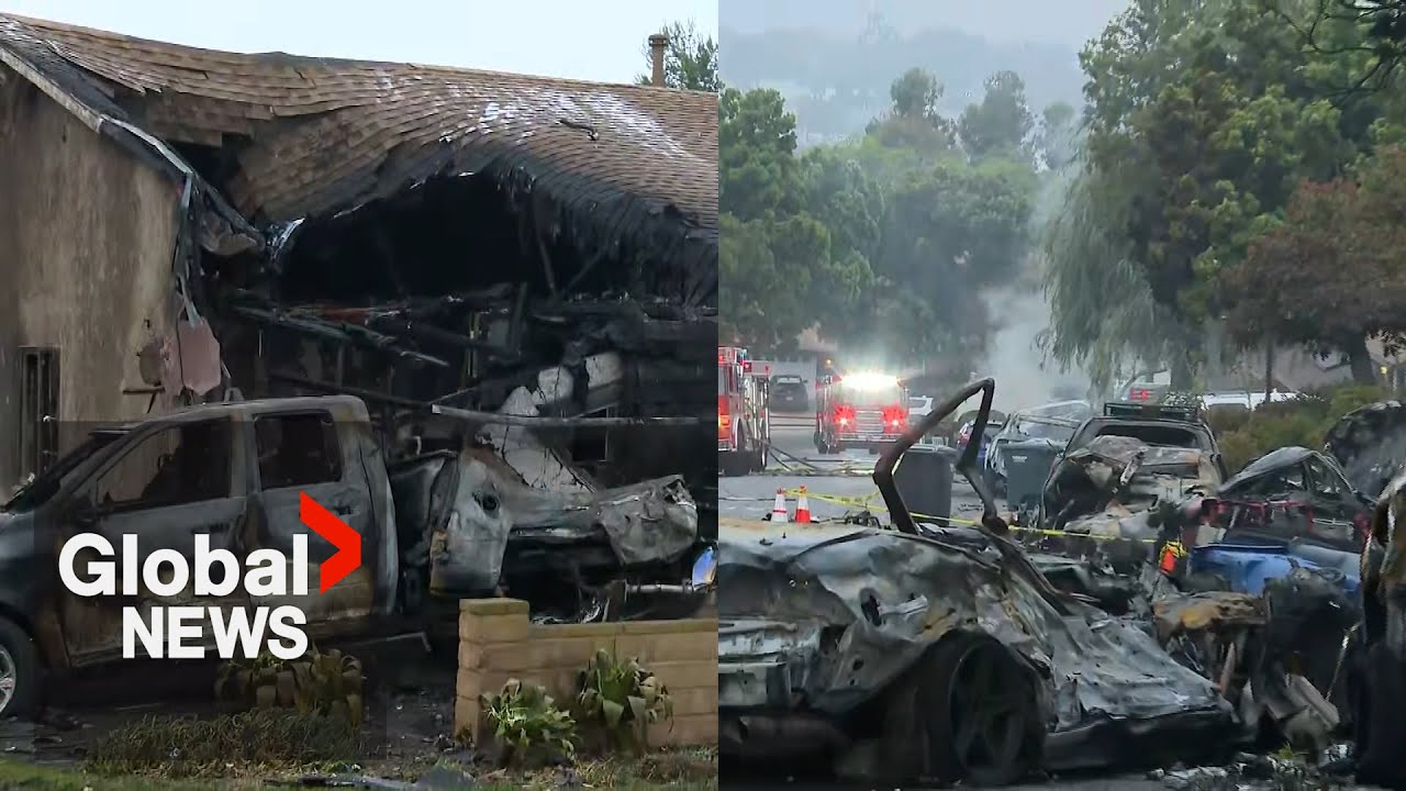 San Diego plane crash: Multiple dead as fire, debris tear through parked cars, homes