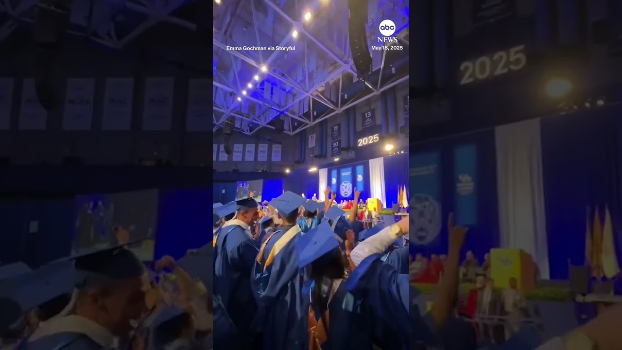 Security chases graduate for bringing baby on ceremony stage