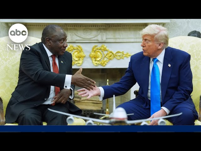 South African President Cyril Ramaphosa meets with President Trump in the Oval Office