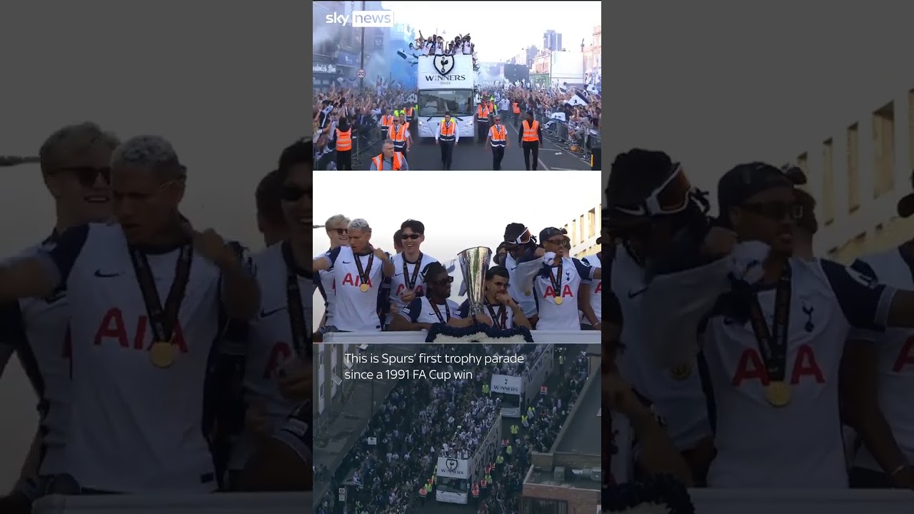 Spurs celebrate Europa League win with parade