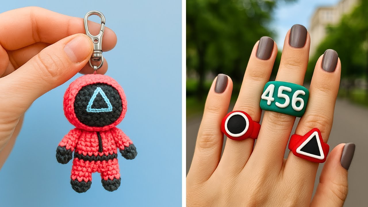 🔴 SQUID GAME INSPIRED CRAFTS 😱 Trendy DIY Accessories
