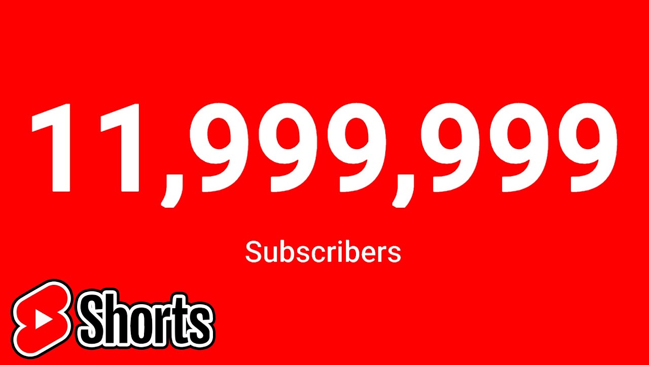 12 MILLION SUBSCRIBERS COUNTDOWN #shorts