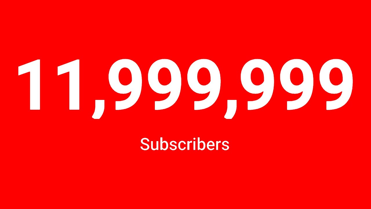 12 MILLION SUBSCRIBERS COUNTDOWN