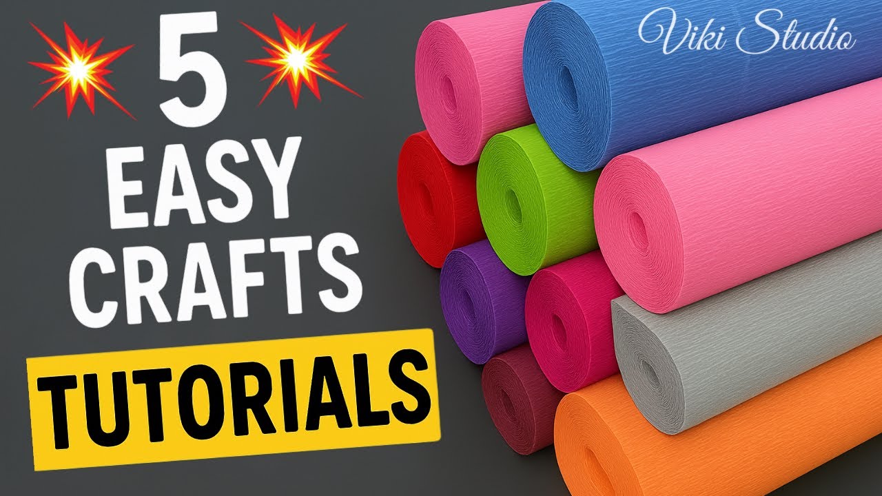 5 IDEAS 💥 Crepe Paper Decoration Ideas Crepe Paper Flowers