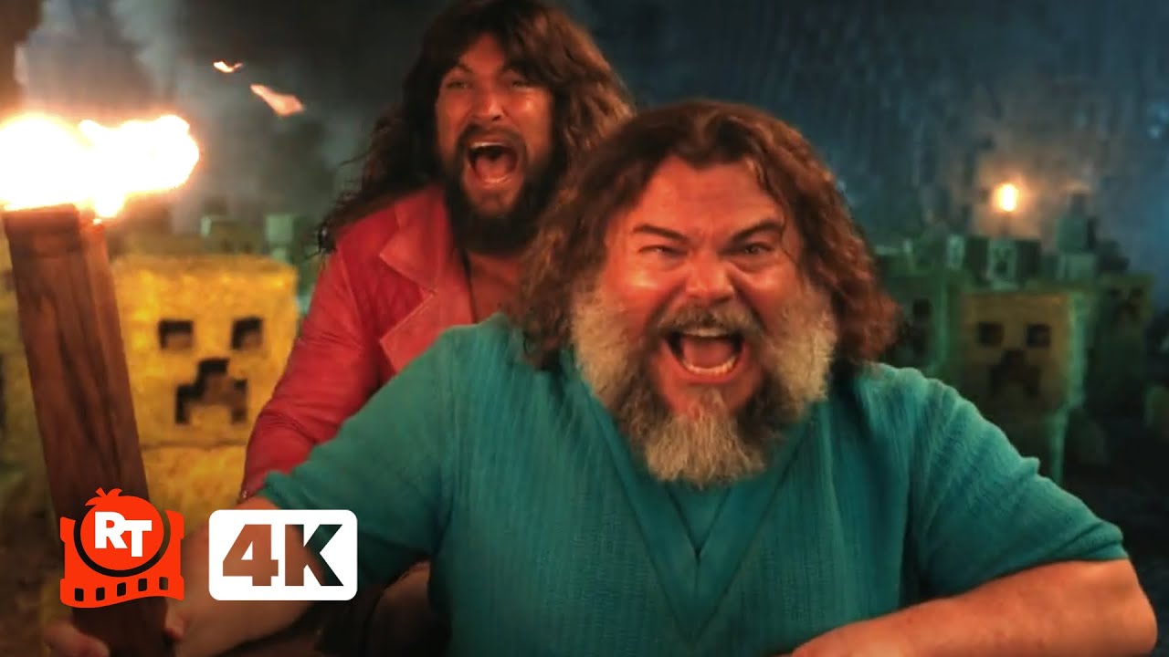 A Minecraft Movie (2025) 4K – Creeper Minecart Chase | Movieclips