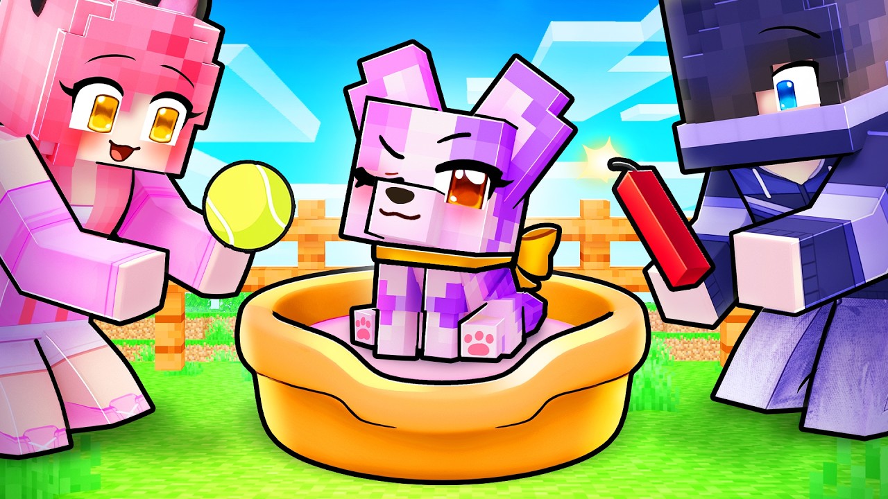 Adopting PUPPY APHMAU in Minecraft!