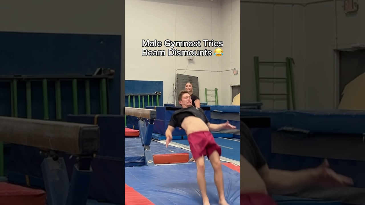 Beam is no joke 😭 #gymnast #olympics #olympic #sport #sports #gymnastics #fails #fail #beam #flip