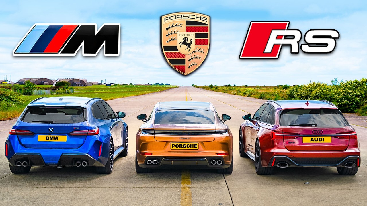 BMW M5 Touring v Panamera Turbo v RS6 Perf: DRAG RACE