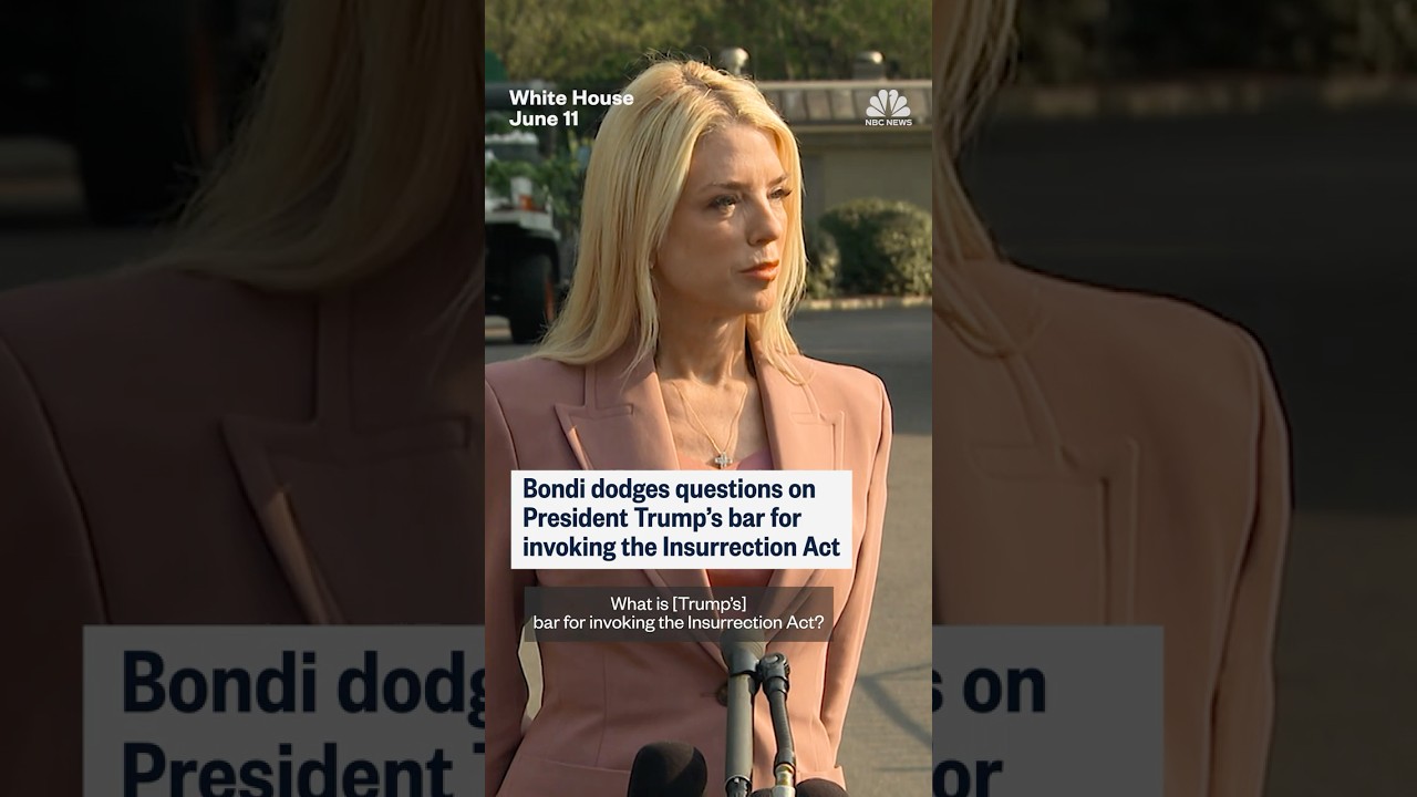Bondi dodges questions on President Trump’s bar for invoking the Insurrection Act