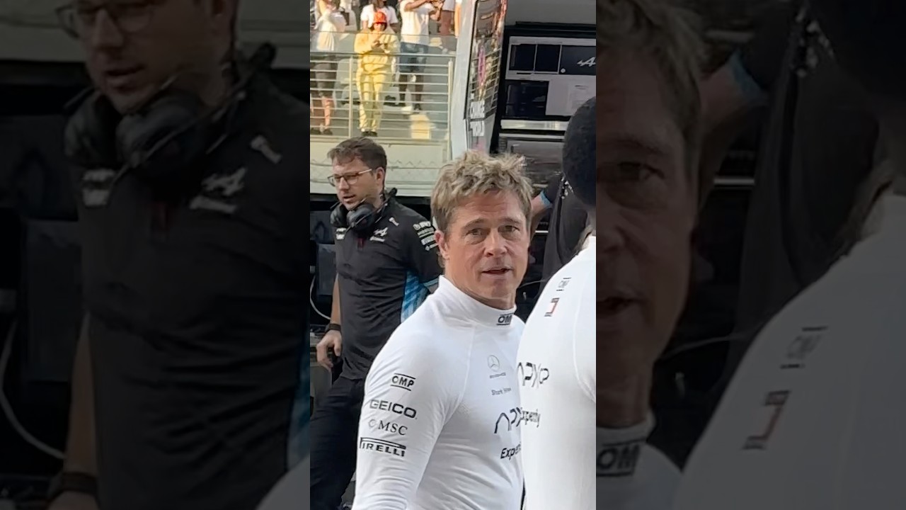 Brad Pitt Recognizes Me On F1 Shoot! 🥰 #f1 #bradpitt #cars