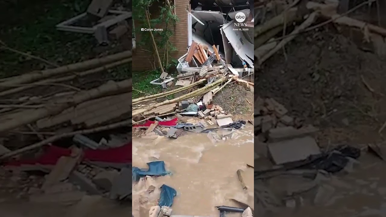Building partially collapses as flash floods hit West Virginia