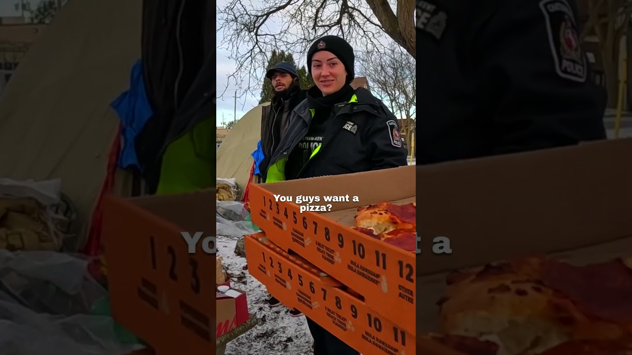 Buying pizza and giving it out 🥺❤️