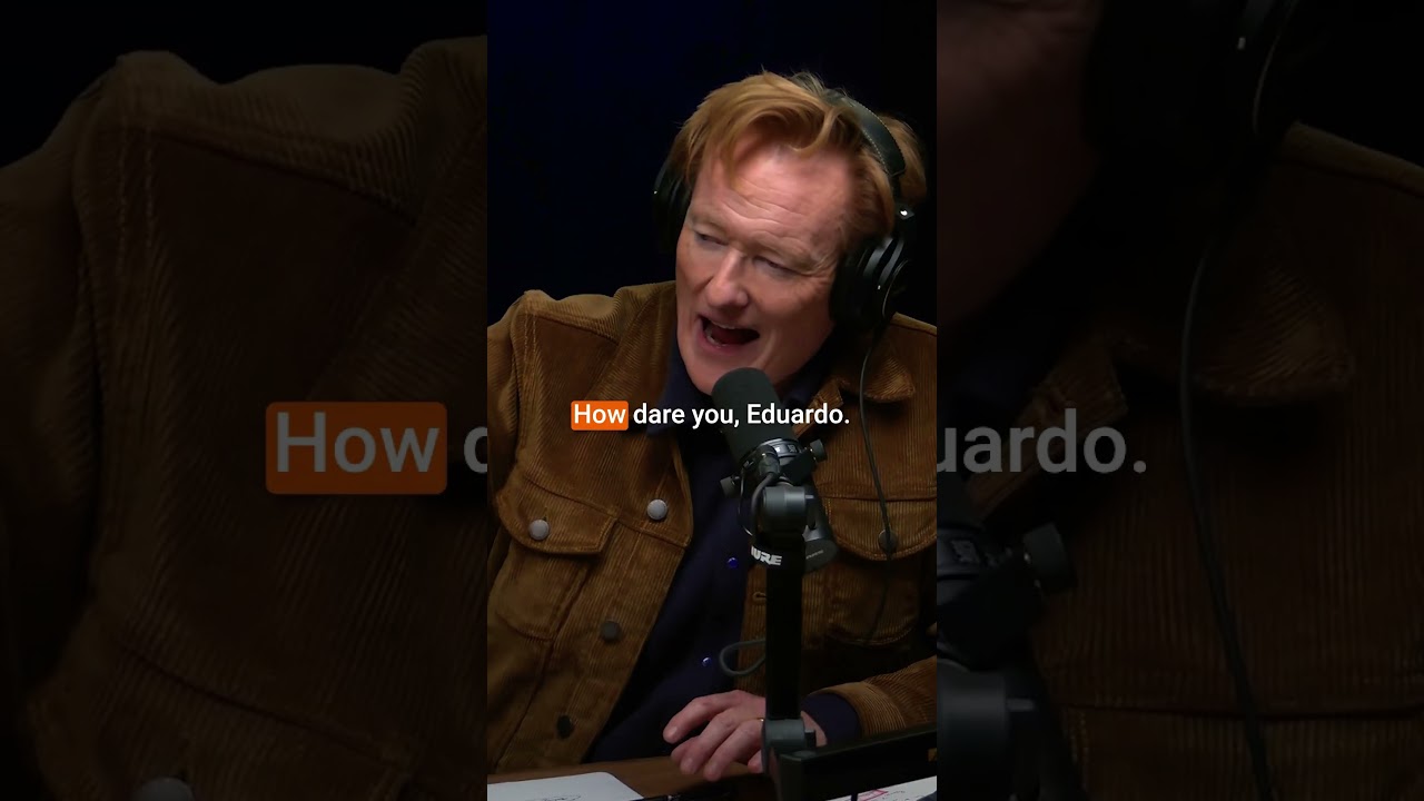Conan catches his engineer watching fútbol. #podcast #comedy #conaf