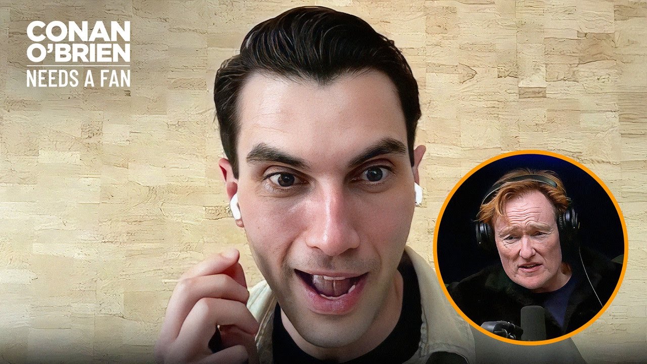 Conan Tries To Figure Out Which Fast Food Chain His Fan Works For | Conan O’Brien Needs A Fan