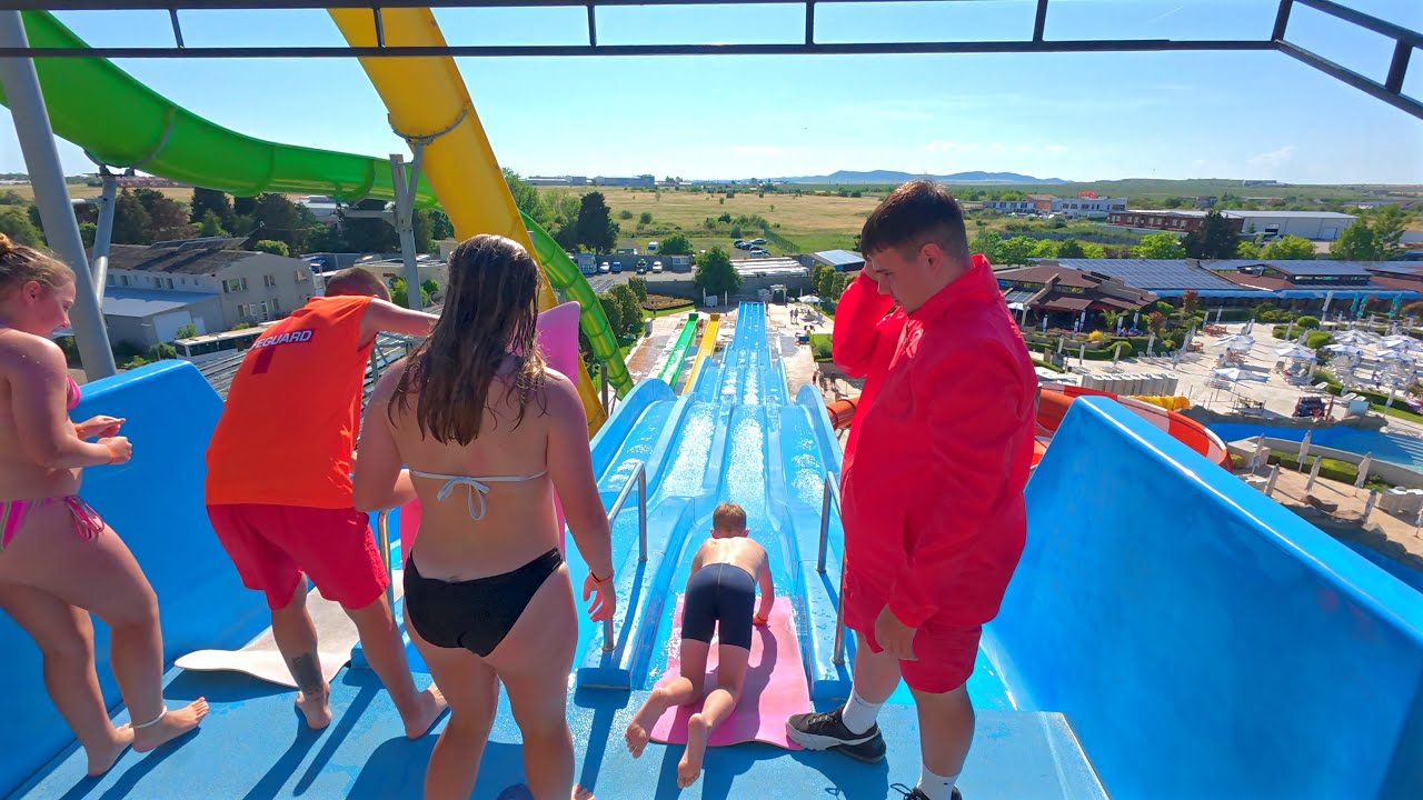 Crazy Race Water Slide at Aquapark Nessebar 🇧🇬