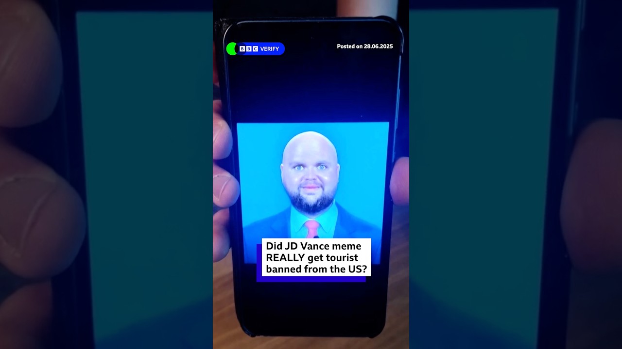 Did a meme of JD Vance get a tourist banned from entering the US? #JDVance #USPolitics #BBCNews