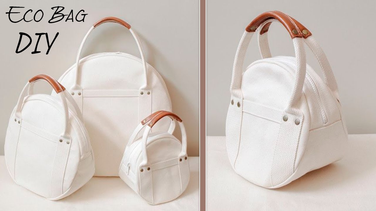 DIY Eco Canvas Cotton purse bag making at home idea popular design