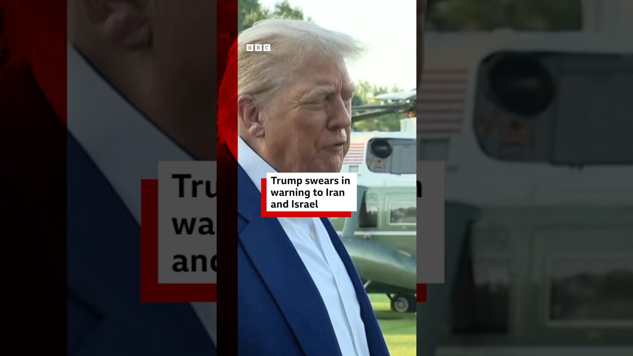 Donald Trump swears in warning to Israel and Iran. #DonaldTrump #Israel #Iran #BBCNews