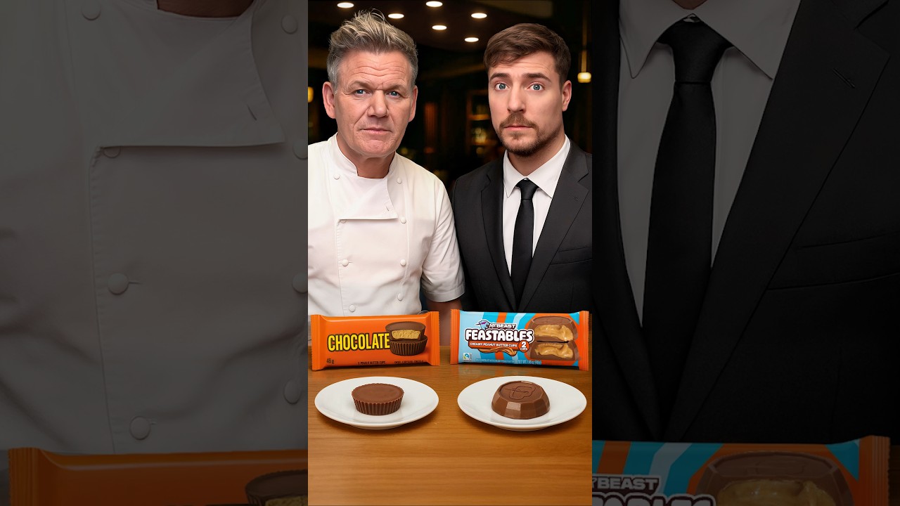 Feastables vs Reese’s Taste Test with @gordonramsay
