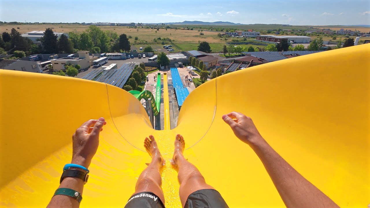 Freefall Water Slide at Aquapark Nessebar 🇧🇬