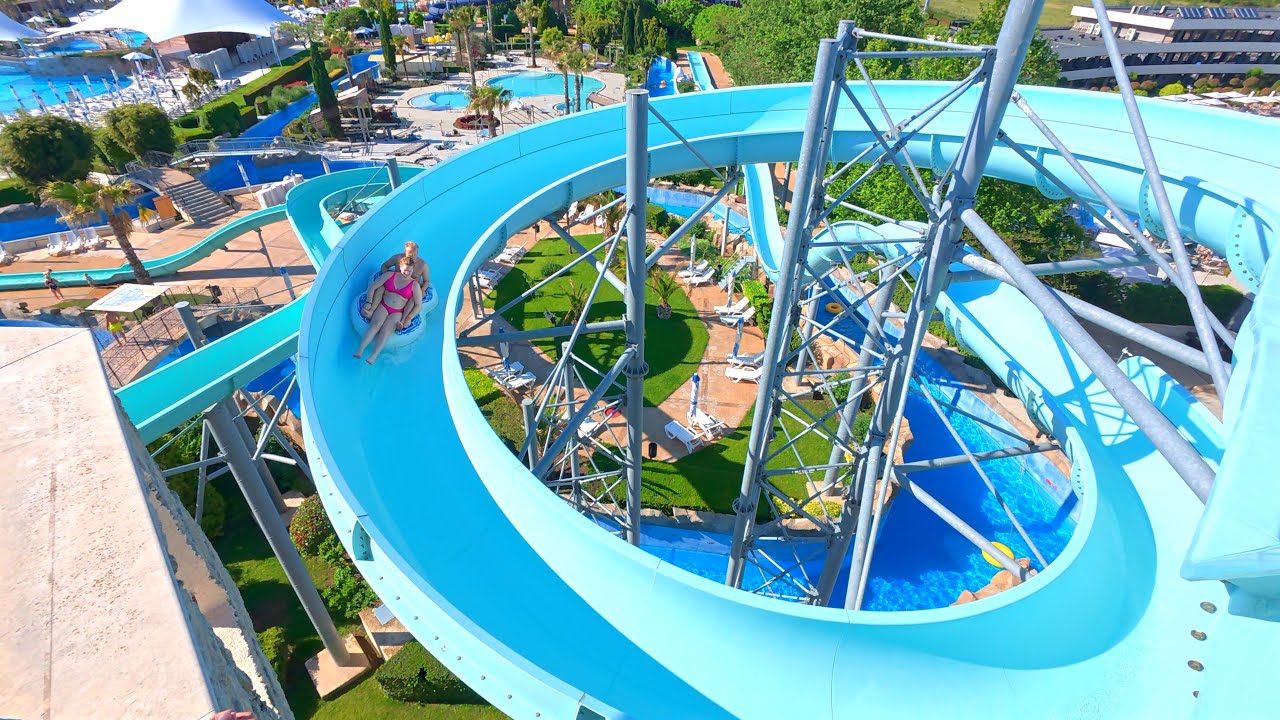 Giant Slalom Water Slide at Aquapark Nessebar 🇧🇬