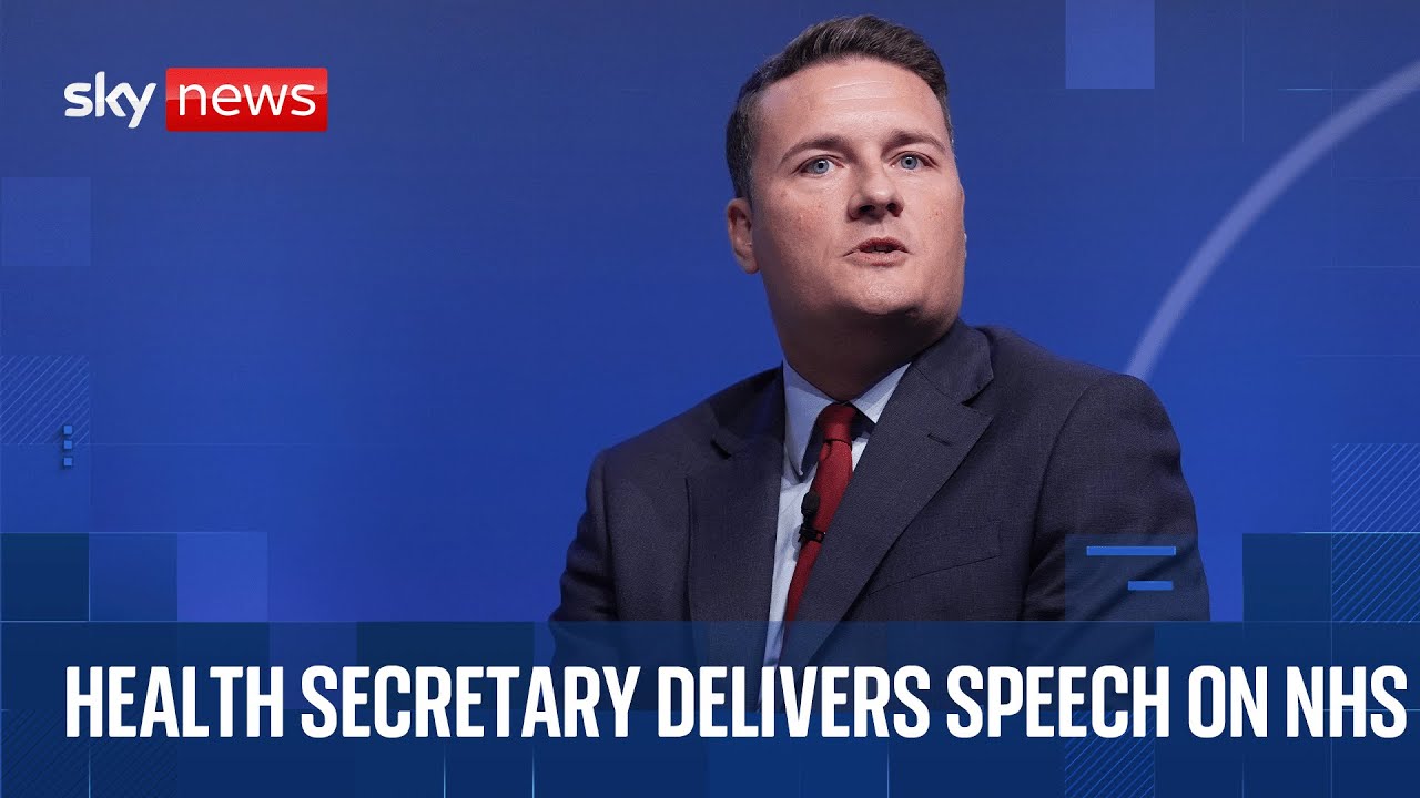 Health Secretary Wes Streeting delivers speech on rebuilding NHS in working class communities