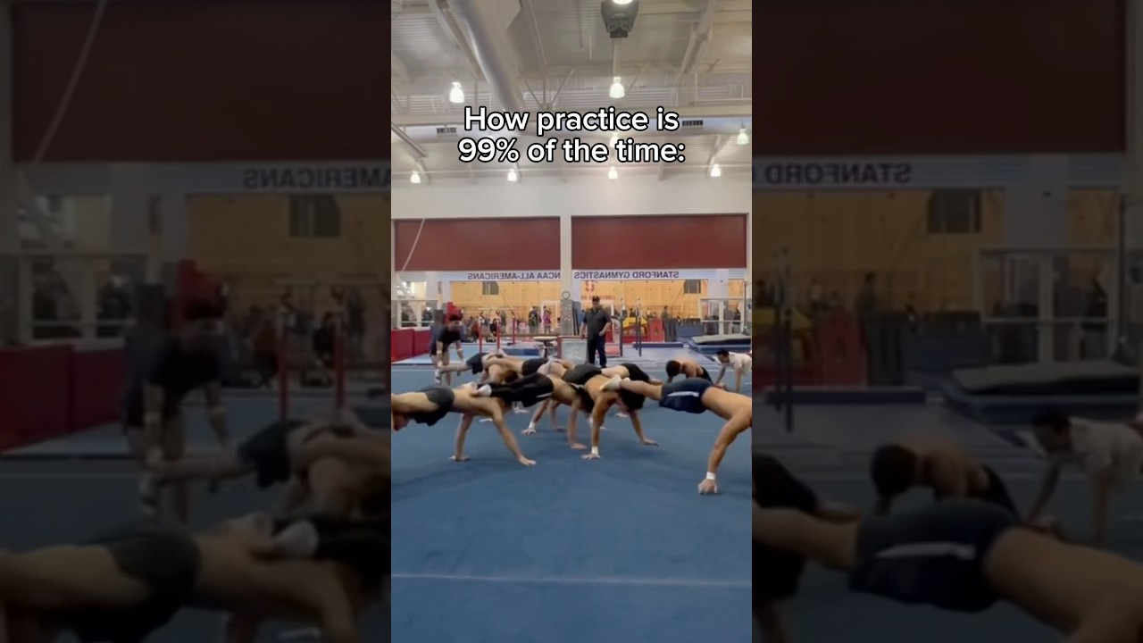 How gymnastics practice really is 😂 #gymnast #olympics #gymnastics #olympic #sports #sport #fails