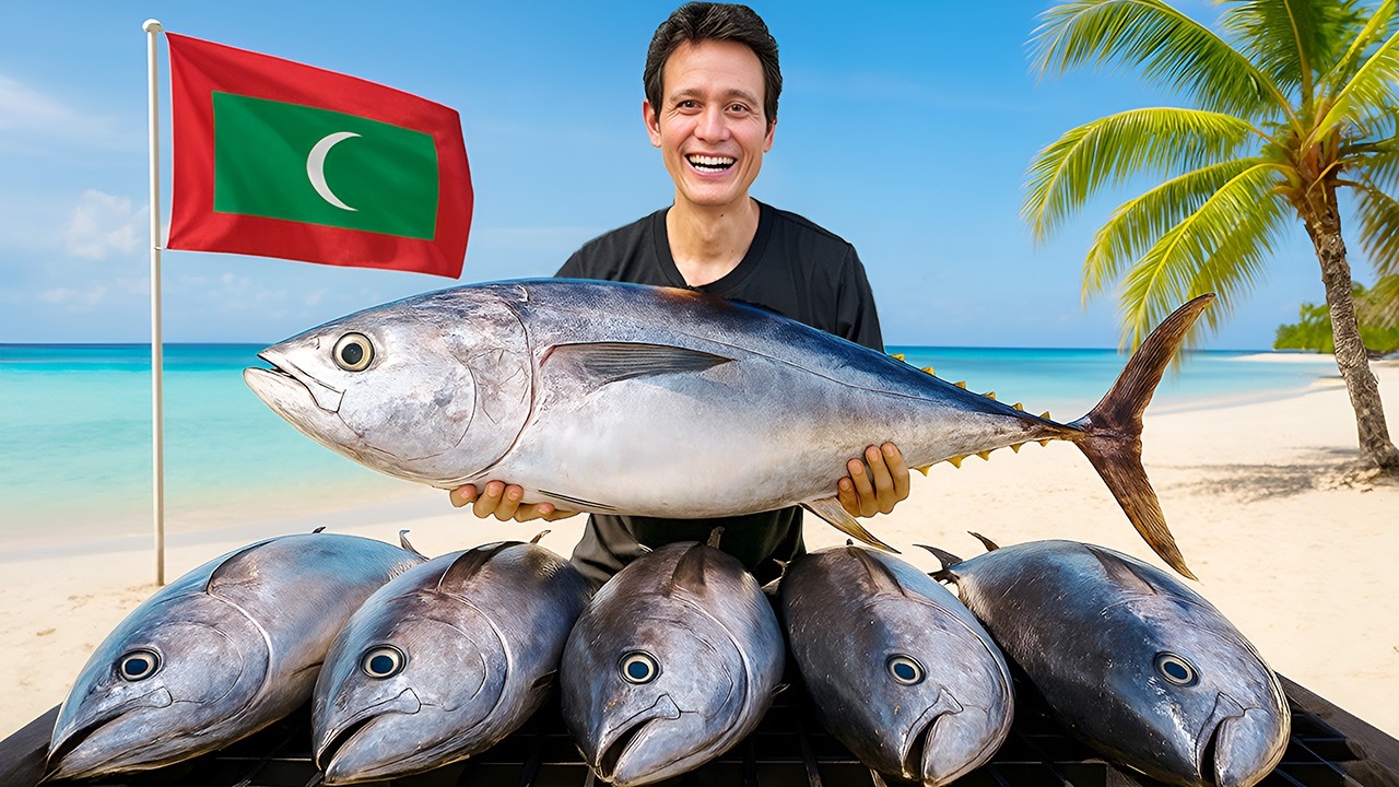 I Ate Every Type of Tuna in the Maldives for 24 Hours!!