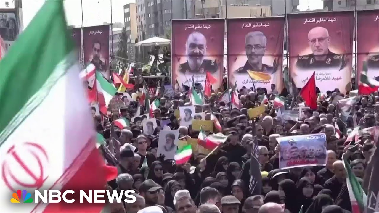 Iran holds state funerals for military commanders killed by Israeli strikes