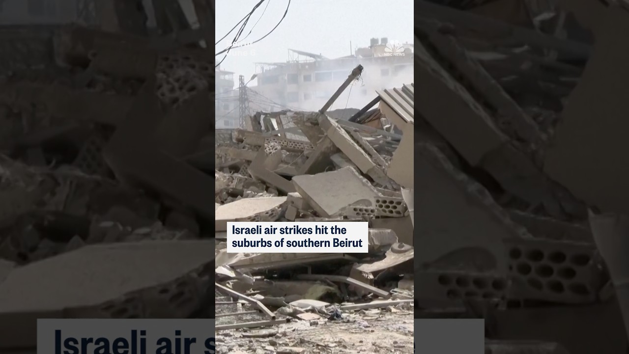 Israeli air strikes hit the suburbs of southern Beirut