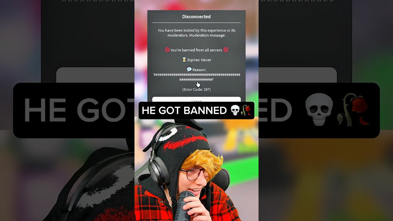 kreekcraft gets banned in steal a brainrot