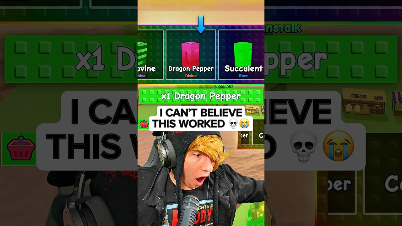 KreekCraft Gets Rainbow Dragon Pepper in Grow a Garden