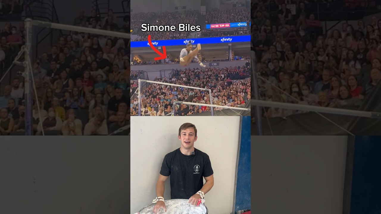 Learning one of Simone Bile’s skills 😳 #gymnast #gymnastics #sports #olympics #simonebiles #simone